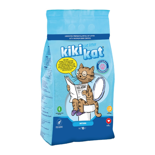 חול לחתולים קיקי קאט טבעי ללא ניחוח 10 ליטר
