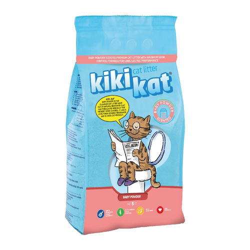 חול לחתולים קיקי קאט בייבי פאודר 5 ליטר