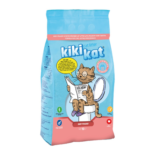 חול לחתולים קיקי קאט בייבי פאודר 10 ליטר