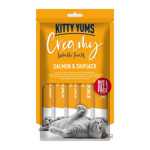 Kitty Yums חטיף סלמון וסקיפג'ק 5 י"ח