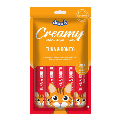 Drools חטיף לחתולים טונה ובוניטו 5 י"ח